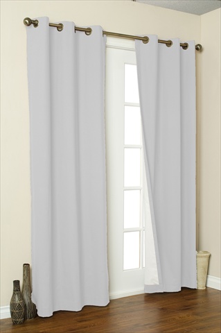 Thermalogic Insulated Solid Color Grommet Top Curtain Panel Pairs 72 in., White