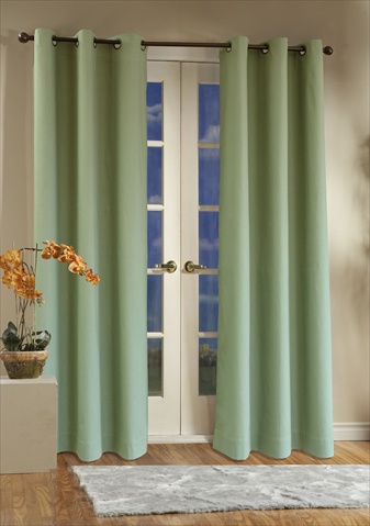 Thermalogic Insulated Solid Color Grommet Top Curtain Panel Pairs - Sage - 160 x 84 in -  Escenografia, ES2838603