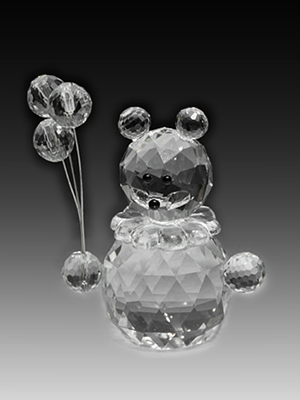 Picture of Asfour Crystal 201-2 1.61 L x 2.75 H in. Crystal Bear With Balloons Animals Figurines