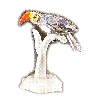 Picture of Asfour Crystal 618-65 4.37 L x 2.44 H in. Crystal Toucan Birds Figurines
