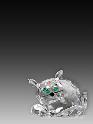 Picture of Asfour Crystal 634-30 2.28 L x 1.18 H in. Crystal Cat Animals Figurines