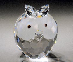 Picture of Asfour Crystal 645-37 1.45 L x 1.57 H in. Crystal Owl Birds Figurines