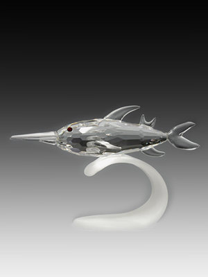 Picture of Asfour Crystal 960-65 4.33 L x 2.87 H in. Crystal Swordfish Sea Figurines