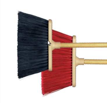 Milwaukee Dustless Brush 9 In. Heavy-Duty Polypropylene- Plastic Back Broom- Black- Case Of 12