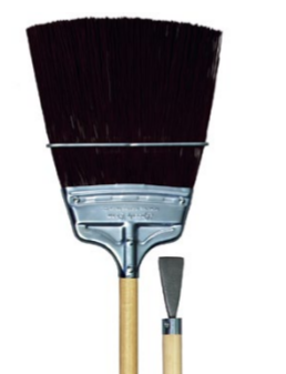 Milwaukee Dustless Brush Upright Broom - Brown Polypropylene - Wood Handle - Case of 12