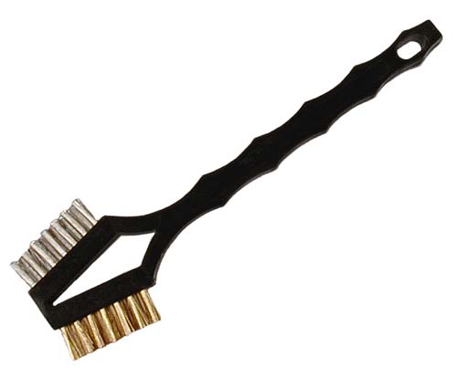 Double-Sided Scratch Brush - Black - 7.25 in - Case of 96 - Dual Material