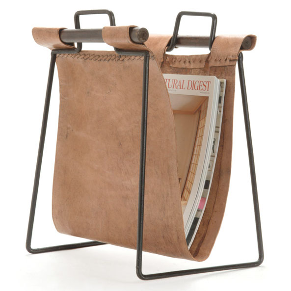 Picture of Deco Home Iron and Leather Magazine Rack