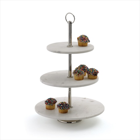 Picture of Deco Home Round Marble Fruit Stand