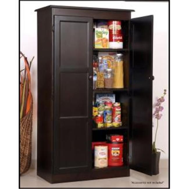 KT613-E Multi-use Storage Cabinet  Espresso Finish 4 Shelves