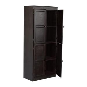Multi-use Storage Cabinet, Espresso Finish 5 Shelves