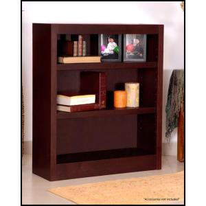 Single Wide Bookcase- Cherry Finish 3 Shelves