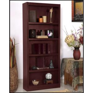 MI3072-C Single Wide Bookcase- Cherry Finish 5 Shelves -  Concepts In Wood