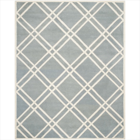 Picture of Safavieh CHT740B-8 8 Ft. x 10 Ft. Rectangle- Contemporary Chatham Blue And Ivory Hand Tufted Rug