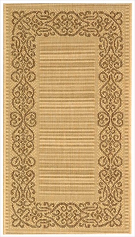 Picture of Safavieh CY1588-3001-2 2 Ft. x 3 Ft. - 7 In. Accent- Indoor - Outdoor Courtyard Natural Brown Machine Made Rug