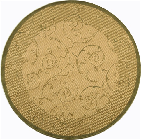 Safavieh Courtyard Model CY2665-1E01 Cream Round: 5 ft.3 in. Rug