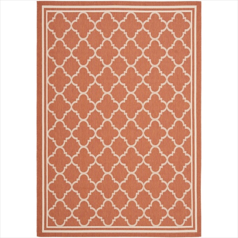 Safavieh Courtyard Rug CY6918 Terracotta Bone 5ft x 8ft