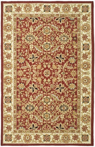 Safavieh Transitional Rug - Chelsea Wool Pile -Red/Ivory Style-B Red/Ivory/Round/Transitional/8