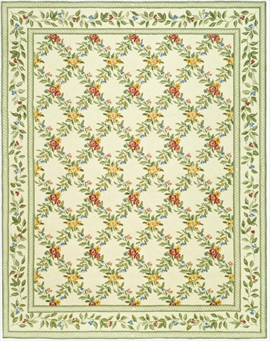 Picture of Safavieh HK60A-8R 8 x 8 ft. Round Country & Floral Chelsea Ivory Hand Hooked Rug
