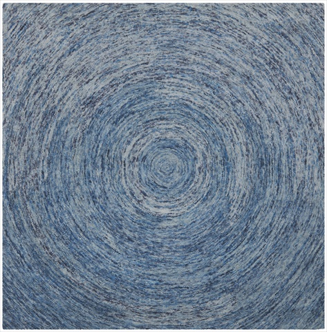 IKT633A-6SQ 6 x 6 ft. Square Contemporary Ikat Dark Blue & Multicolor Hand Tufted Rug -  Safavieh