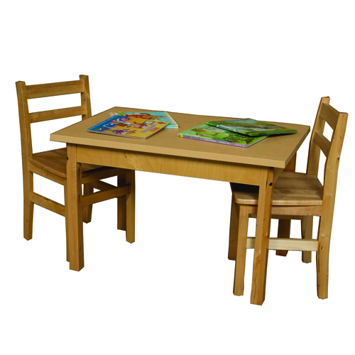 Picture of Wood Designs 2436HPL18 Rectangle High Pressure Laminate Table With Hardwood Legs- 18 In.