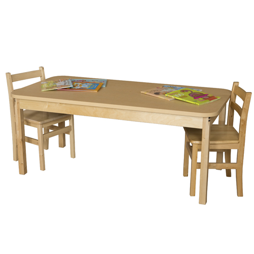 Picture of Wood Designs 3060HPL18 Rectangle High Pressure Laminate Table With Hardwood Legs- 18 In.
