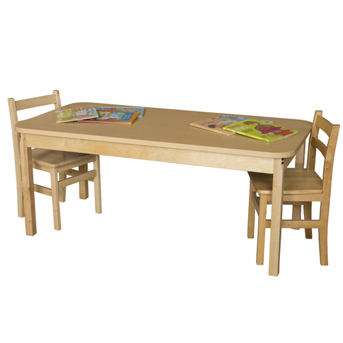 3060HPL20 Rectangle High Pressure Laminate Table With Hardwood Legs- 20 In.