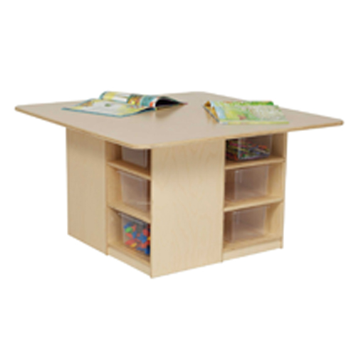 Picture of Wood Designs 85001 Cubby Table With 12 Translucent Trays