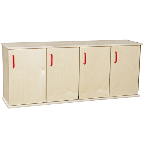 Picture of Contender C46300F Contender Four-Section Stackable Lockers With Doors Assembled