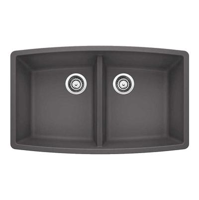Picture of Blanco 441473 Silgranit II Performa Double Bowl Kitchen Sink - Cinder