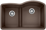 Picture of Blanco 441609 Diamond 1.75 in. Low Divide Undermount Reverse Kitchen Sink - Cafe Brown
