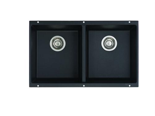 Picture of Blanco 516322 Precis 16 in. Equal Double Bowl Silgranit Undermount Kitchen Sink - Anthracite