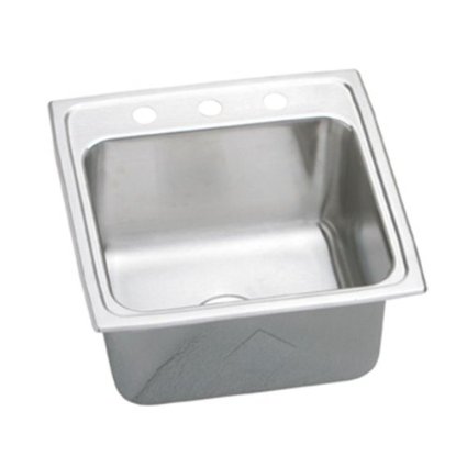 Picture of Elkay DLR191910PD2 18 Gauge Stainless Steel 19.5 x 19 x 10.125 in. Single Bowl Top Mount Laundry & Utility Sink with Perfect Drain