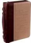 Picture of Christian Art Gifts 362335 Bible Cover - I Know The Plans Large Burgundy And Sand Luxleather