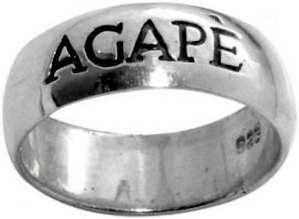 Solid Rock Jewelry 042589 Ring Agape Style 415 Ss Sz 8