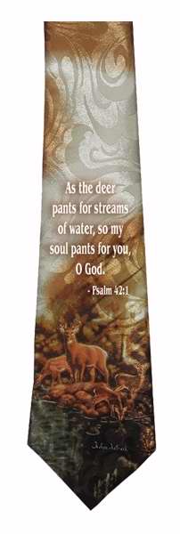 083742 Tie As The Deer Polyester Brown