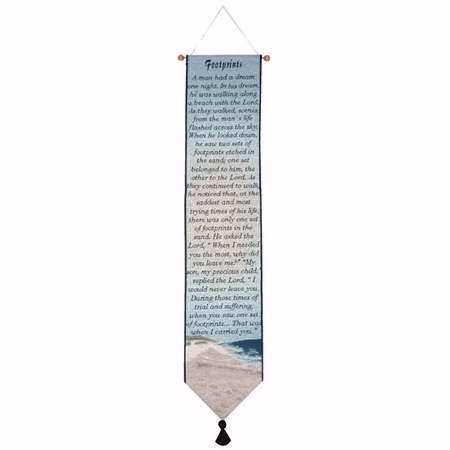 111639 Bellpull Tapestry Footprints 9 X 41