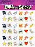 110056 Sticker Religious Miniatures 6 Sheets Faith That Sticks