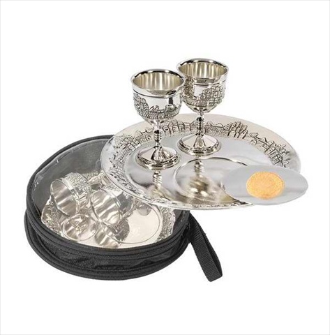 Picture of Holy Land Gifts 014063 Commun Set Silverplated Cups &amp; Plates With Bag
