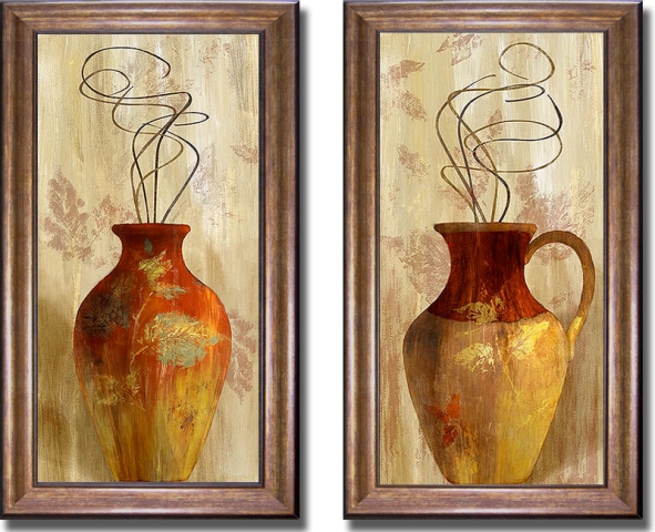 Picture of Artistic Home Gallery 1224633BR Fall Vessel I & II by Lanie Loreth Premium Bronze Framed Canvas Wall Art Set - 2 Piece