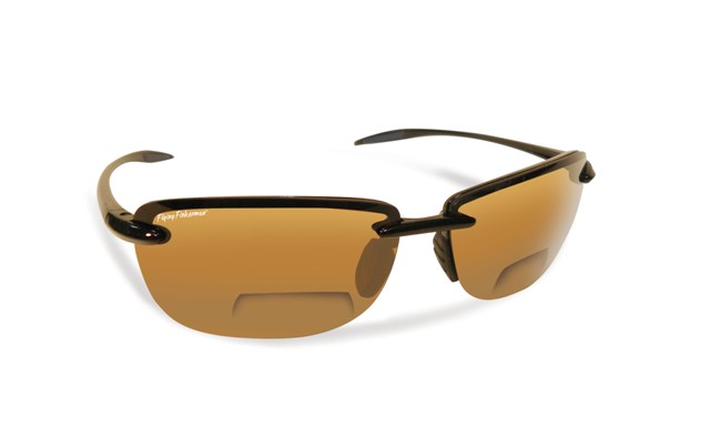 Picture of Flying Fisherman 7305BA-150 Cali Polarized Sunglasses- Black Frames With Amber Reader Plus 1.50 Lenses