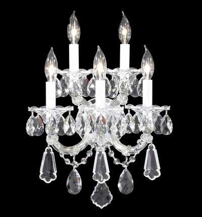 Picture of James R Moder 94705S22 Maria Theresa Royal Collection Silver Wall Sconce Chandelier
