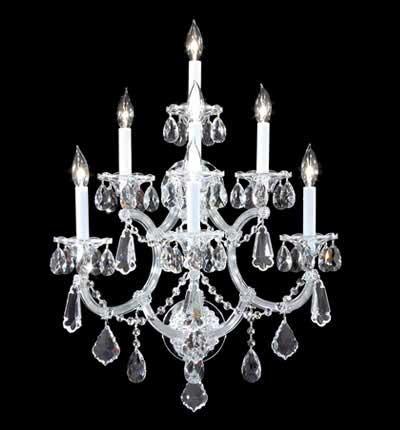 Picture of James R Moder 94707S22 Maria Theresa Royal Collection Silver Wall Sconce Chandelier