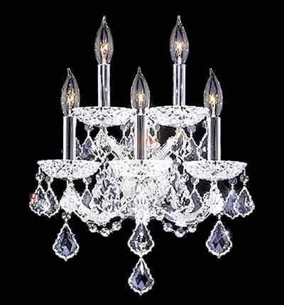 Picture of James R Moder 91705S22 Maria Theresa Grand Collection Silver Wall Sconce Chandelier
