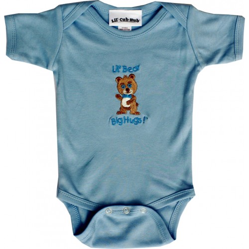 4CLSOBBB-612 Blue Long Sleeve One Piece - Boy Bear- 6-12 months