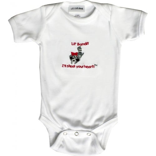 2WLSOGR-36 White Long Sleeve Gown - Raccoon- 3-6 months