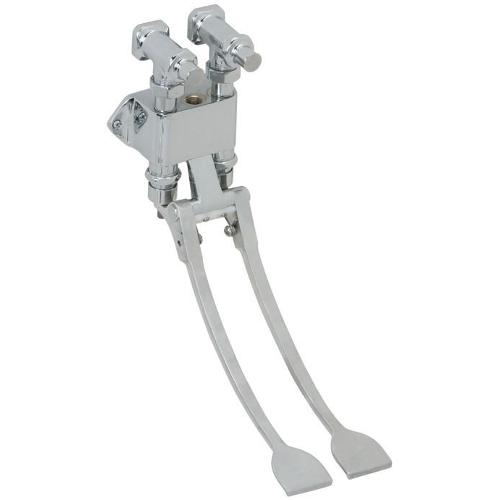 Elkay LK398C Wall Mount Double Foot Valve, Chrome Plated