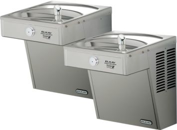Elkay VRCGRNTL8C Vandal - Resistant Wall Mount Bi - Level Green Ada Cooler 20.63 X 20.63 X 35.38 In.