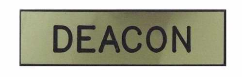 59434 Badge Deacon Pin With Safety Catch Gold Formica