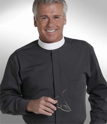 38245 Clerical Shirt Long Sleeve Banded 16.5 X 34-35 Black