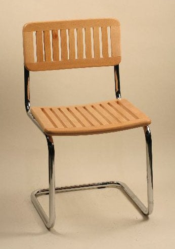 Picture of Alston Quality 1-88 Slat Wood Breuer Chair Chrome Frame
